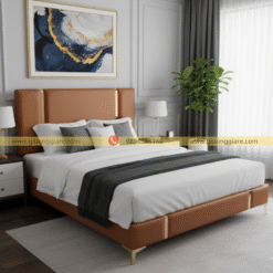 Giường bọc da nhẹ sang trọng Auben phong cách Ý - GN1282