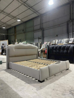 Giường bọc da phong cách Bắc Âu - GN1298