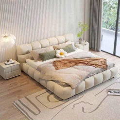 Giường bọc vải lông cừu kiểu bánh mì GN-1297